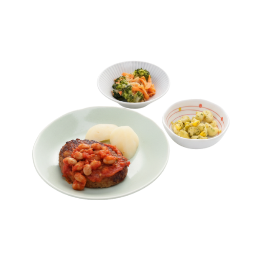 トマトソースハンバーグ